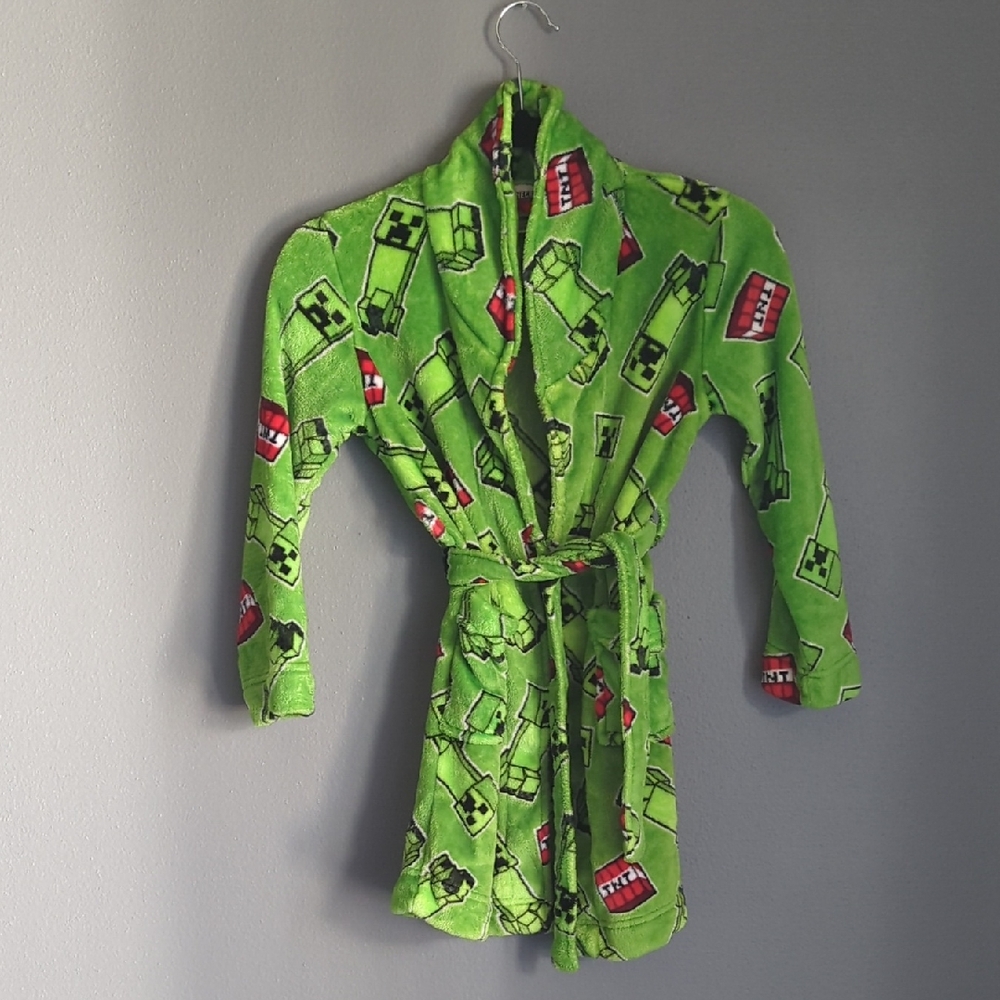 Minecraft Theme Kids Robe Size 8.